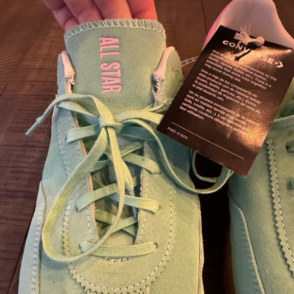 Converse Run Star Trainer Suede Sneakers Aqua/Pink Men’s Size 13 (NWT) - Picture 7 of 16